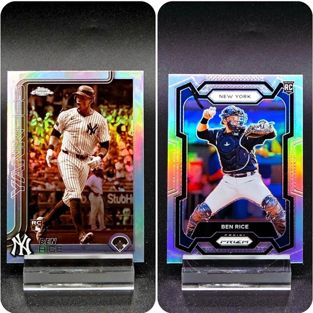 Ben Rice Topps Chrome Sepia Silver Prizm RC New York Yankees Star Rookie